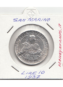 1937 10 Lire Ottima Conservazione San Marino